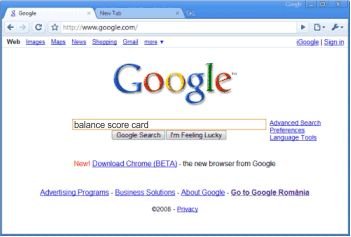 Balance Score Card en Google